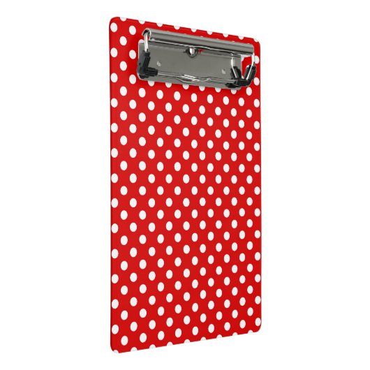 Tupfenhintergrund Mini Klemmbrett (Schrägansicht)