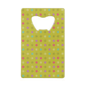 Tupfenhintergrundmuster Geldbeutel Flaschenöffner (Rückseite)