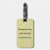 Tupfenhintergrundmuster Gepäckanhänger (Rückseite vertikal)