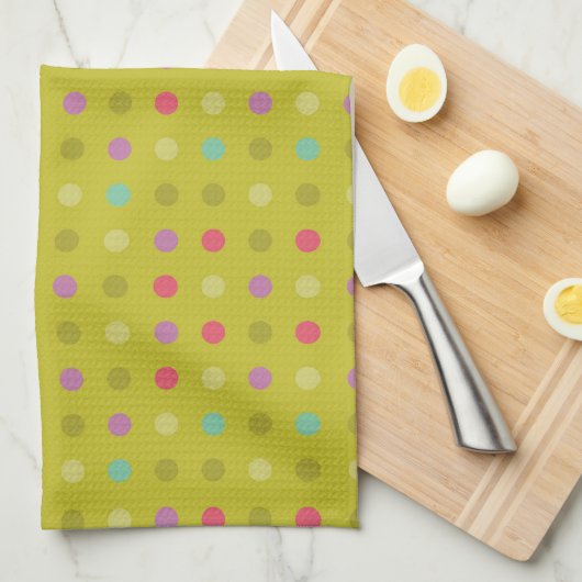 Tupfenhintergrundmuster Geschirrtuch (Viertel Falte)