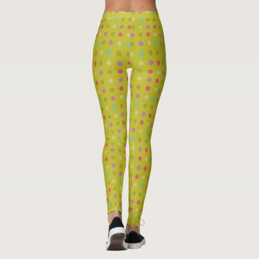 Tupfenhintergrundmuster Leggings (Rückseite)