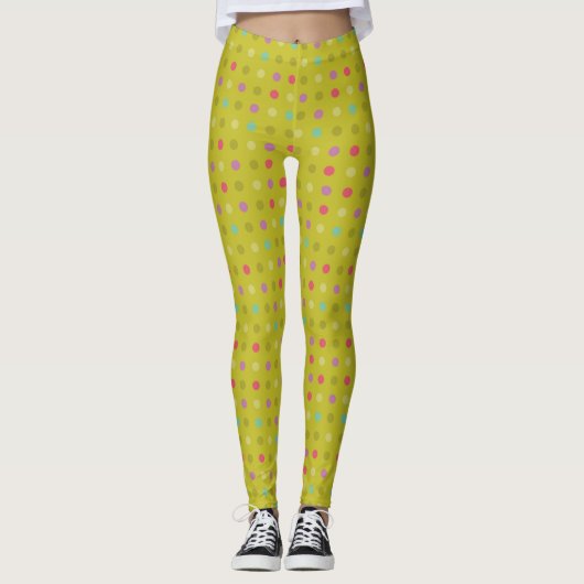 Tupfenhintergrundmuster Leggings (Vorderseite)