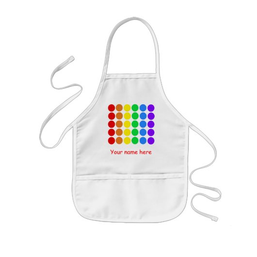 Tupfenregenbogen Kinderschürze (Vorne)