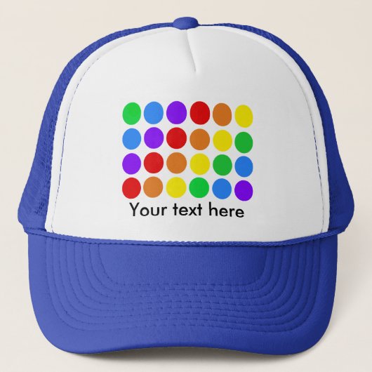 Tupfenregenbogen Truckerkappe (Vorderseite)