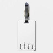 Tupfenschwarzes mit weißem Punkttaschenumbau Gepäckanhänger (Rückseite vertikal)