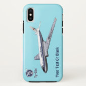 Tupolev (Т у о еп) Tu-104 Flugzeug Case-Mate iPhone Hülle (Rückseite)
