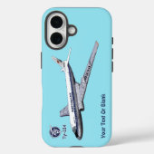 Tupolev (Т у о еп) Tu-104 Flugzeug Case-Mate iPhone Hülle (Rückseite)