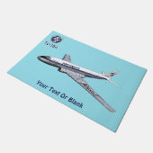 Tupolev (Т у о е в) Tu-104 Airliner Fußmatte (Schrägansicht)