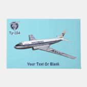 Tupolev (Т у о е в) Tu-104 Airliner Fußmatte (Vorderseite)