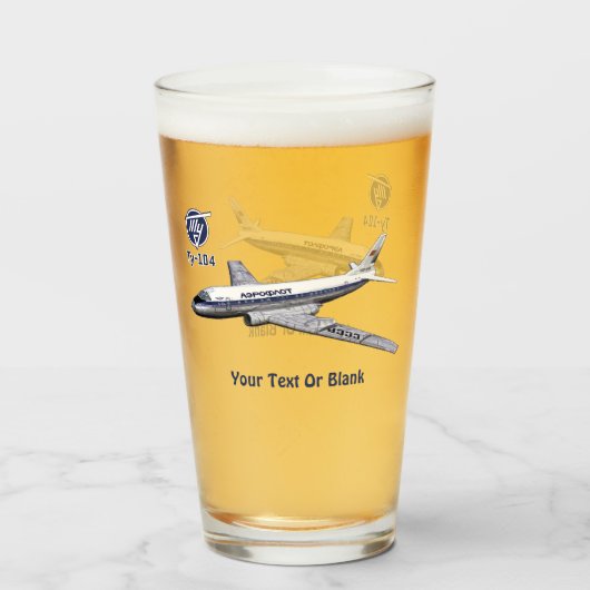 Tupolev (Т у о е в) Tu-104 Airliner Glas (Vorne (Gefüllt))