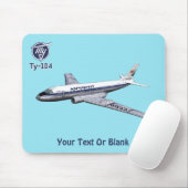 Tupolev (Т у о е в) Tu-104 Airliner Mousepad (Mit Mouse)