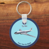 Tupolev (Т у о е в) Tu-104 Airliner Schlüsselanhänger (Vorderseite)