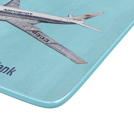 Tupolev (Т у о е в) Tu-104 Airliner Schneidebrett (Ecke)