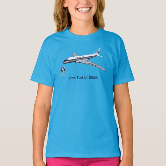 Tupolev (Т у о е в) Tu-104 Airliner T-Shirt (Vorderseite)