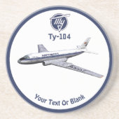 Tupolev (Т у о е в) Tu-104 Airliner Untersetzer (Vorne)