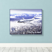 Tupolev (Т у п о е в) Tu-104 über Sibirien Leinwanddruck (Insitu (Holzboden))