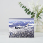 Tupolev (Т у п о е в) Tu-104 über Sibirien Postkarte (Stehend Vorderseite)