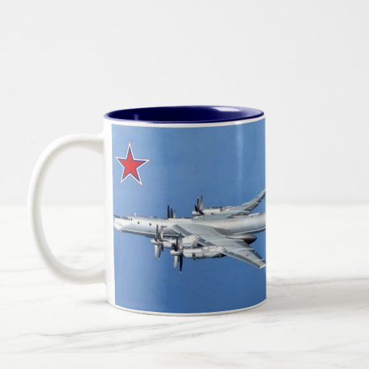 Tupolev 95 "Bär" Bomber-Tasse Zweifarbige Tasse (Links)