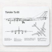 Tupolev Tu-95 - Flugzeugkonzepte BD Mousepad (Vorne)