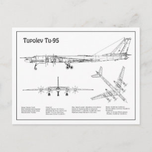Tupolev Tu-95 - Flugzeugkonzepte BD Postkarte