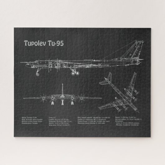 Tupolev Tu-95 - Flugzeugkonzepte PD Puzzle (Horizontal)