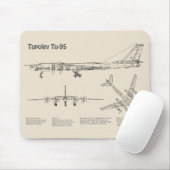 Tupolev Tu-95 - Flugzeugkonzepte SD Mousepad (Mit Mouse)
