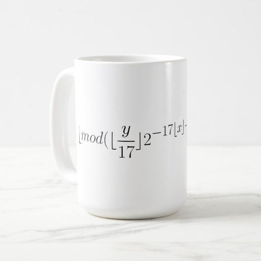 Tuppers Formel Kaffeetasse (Vorderseite Links)