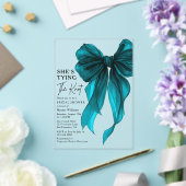 Tuquoise Bow She's Tying The Knot Bridal Shower Acryleinladungen (In Situ (Hochzeit))