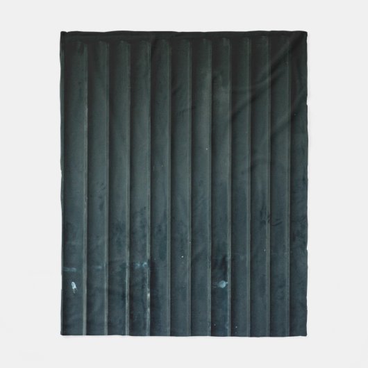 Tür aus schwarzem und grauem Holz Fleecedecke (Vorderseite)