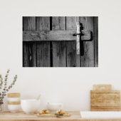 Tür der alten Scheune 3 Poster (Küche)