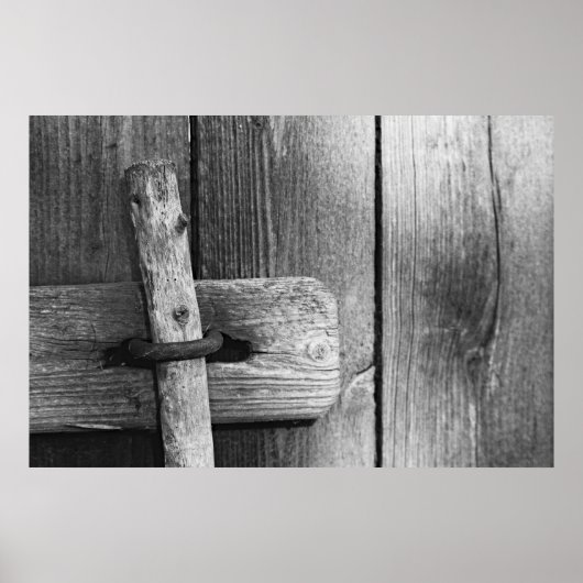 Tür der alten Scheune 4 Poster (Vorne)