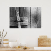 Tür der alten Scheune 4 Poster (Küche)