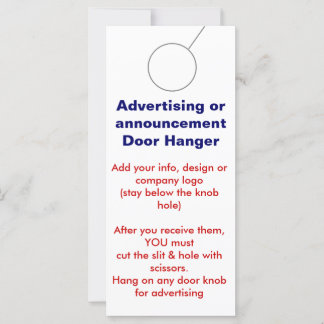 TÜR-HANGER-Werbeaktion-Tags für Werbung
