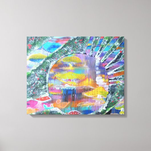 Tür im Mushroom Land Leinwanddruck (Vorderseite)