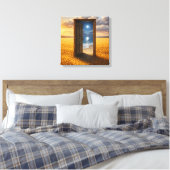 Tür im Weizen Leinwanddruck (Insitu (Schlafzimmer))