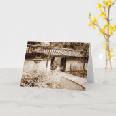 Tür in einer japanischen Mauer Karte (Gelbe Blume)