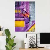 Tür - Lavendel Poster (Heimbüro)
