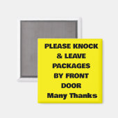 TÜR-MAGNET FÜR LIEFERUNGEN MAGNET (Vorderseite/Rückseite)