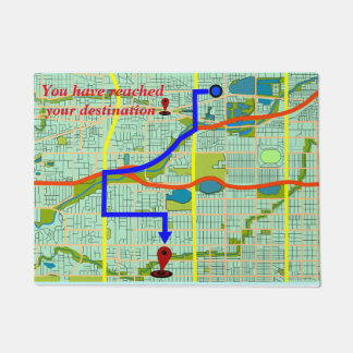 Tür-Matte haben Sie Ihren Bestimmungsort erreicht! Fußmatte