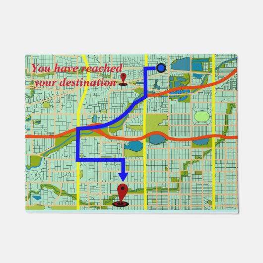 Tür-Matte haben Sie Ihren Bestimmungsort erreicht! Fußmatte (Vorderseite)