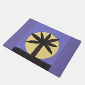 Tür-Matte mit Palme und Vollmond Fußmatte (Schrägansicht)