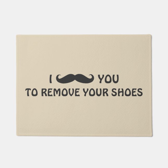 Tür-Matte - SCHNURRBART SIE Fußmatte (Vorderseite)