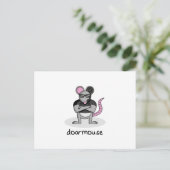 Tür-Maus Postkarte (Stehend Vorderseite)