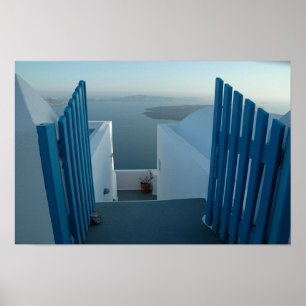 Tür nach Santorini Poster