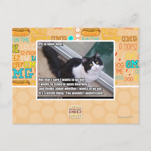 Tür öffnen postkarte (Vorderseite)