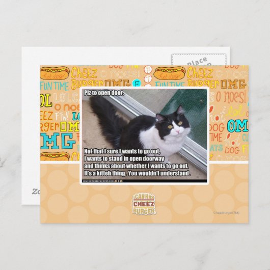 Tür öffnen postkarte (Vorne/Hinten)