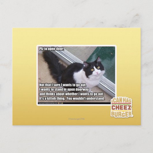 Tür öffnen postkarte (Vorderseite)