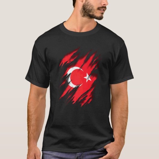 Tur Turk Bayragi Bayrak Türkische Flagge Türkei T-Shirt (Vorderseite)