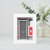 Tür und Briefkasten Postkarte (Stehend Vorderseite)