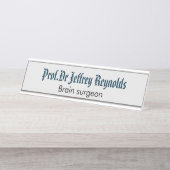 Tür-Zeichen-Namensschild Schreibtischnamensplakette (Vorderseite )